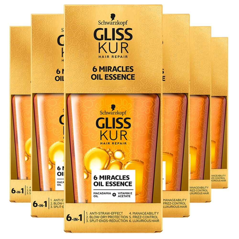 6x Gliss 6 Miracles Oil Essence