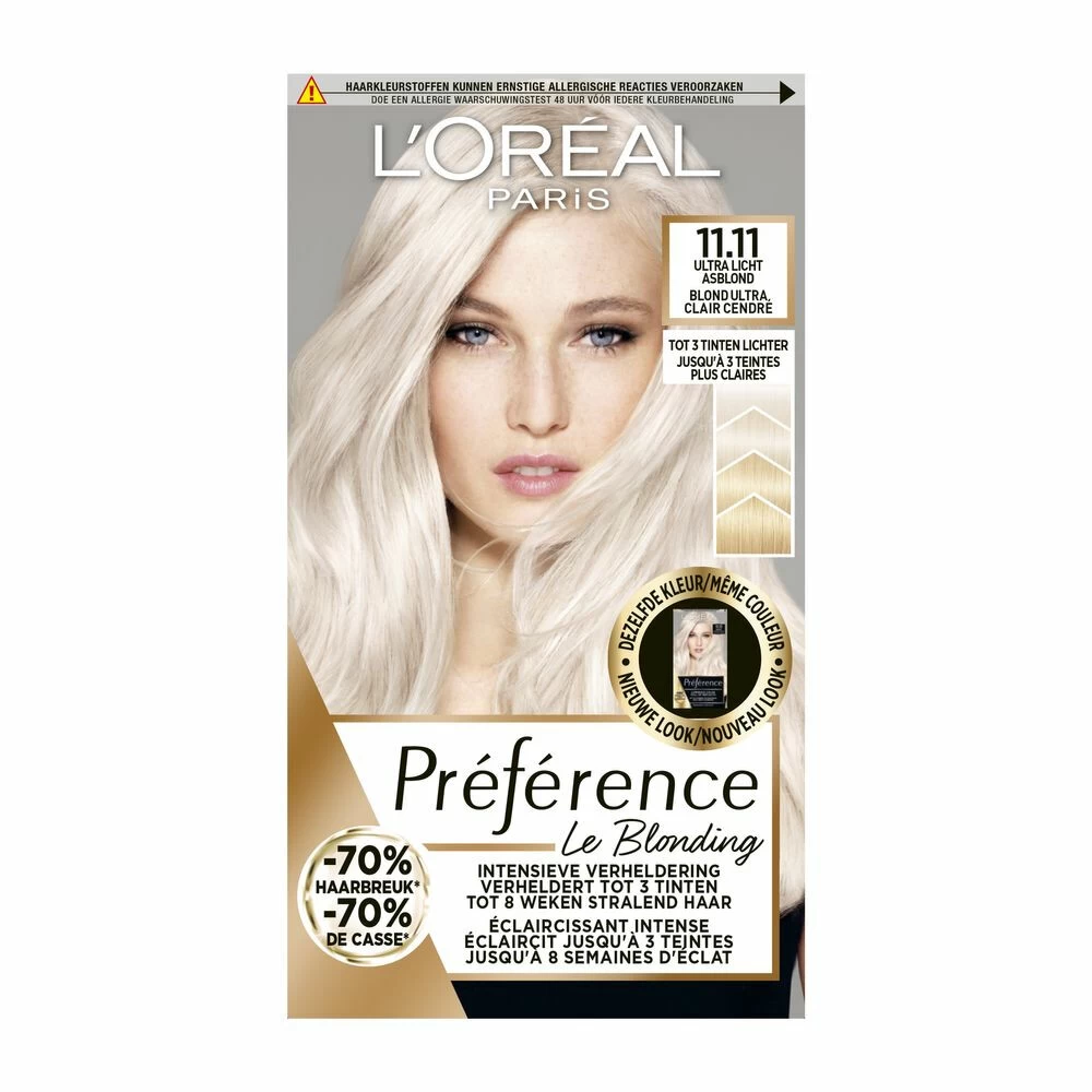 L'Oreal Lu0027Oréal Preference Haarkleuring 11.11 Venice - Ultra Licht Asblond