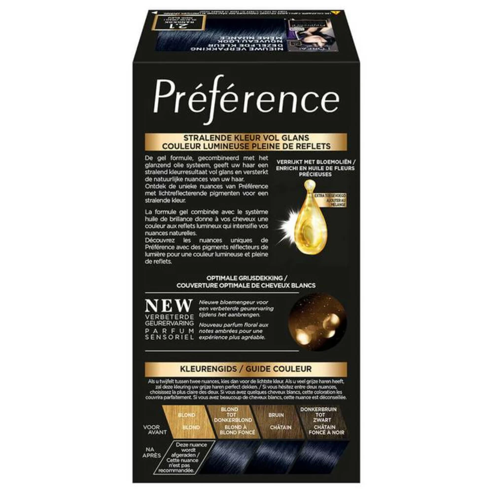 L'Oreal Lu0027Oréal Preference Haarkleuring 2.1 Bangkok - Blauw Zwart - Afbeelding 3