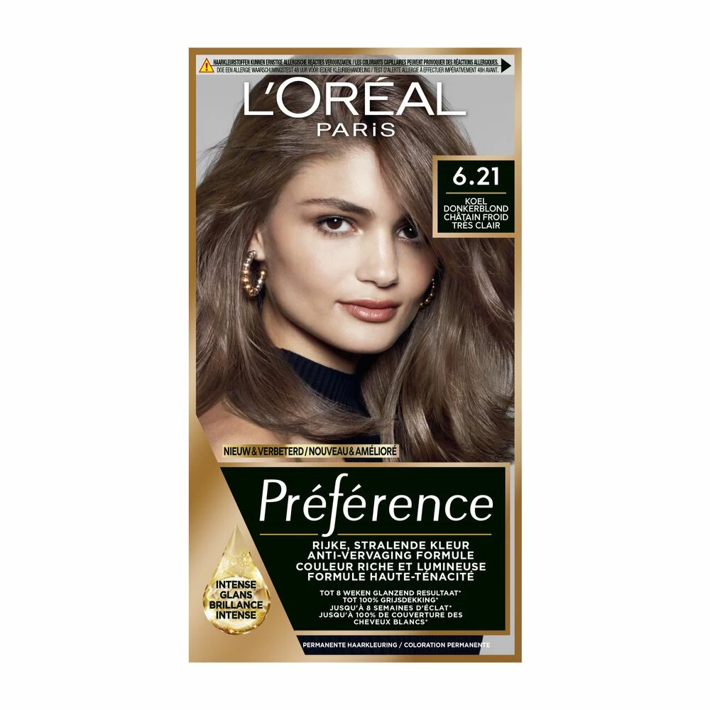 L'Oreal Lu0027Oréal Preference Haarkleuring 6.21 Zurich - Zeer Licht Koel Bruin