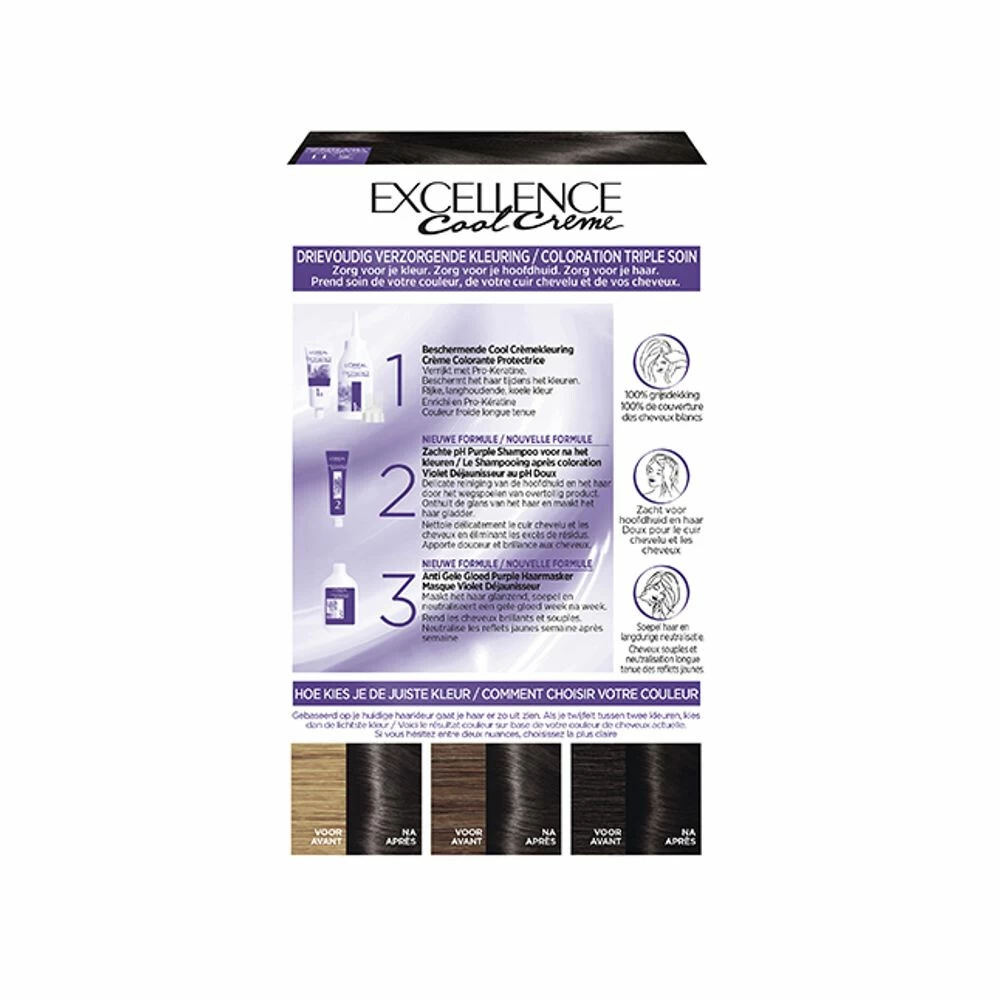 L'Oreal Lu0027Oréal Excellence Cool Cream 3.11 - Ultra Ash Donkerbruin - Afbeelding 4