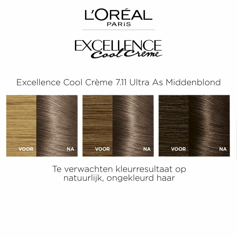 L'Oreal Lu0027Oréal Excellence Cool Cream 7.11 - Ultra Ash Blond - Afbeelding 4