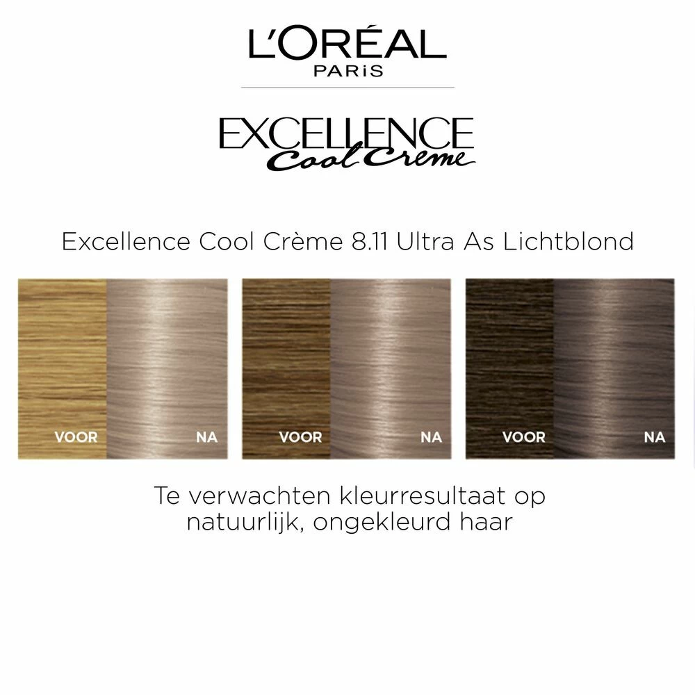 L'Oreal Lu0027Oréal Excellence Cool Cream 8.11 - Ultra Ash Lichtblond - Afbeelding 4