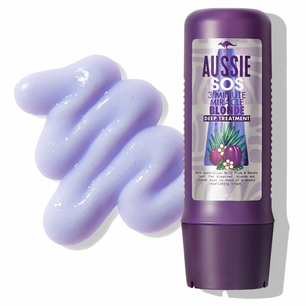 6x Aussie Haarmasker SOS Blonde 3 Minute Miracle Blonde Vegan Intensieve Verzorging - Afbeelding 3