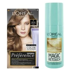 L'Oreal Lu0027Oréal Preference Haarkleuring 07 Vienne - Midden Blond + Magic Retouch Uitgroeispray Middenblond 75 Ml Pakket