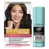 L'Oreal Lu0027Oréal Excellence Creme 1 Zwart + Magic Retouch Uitgroeispray Zwart 75 Ml Pakket