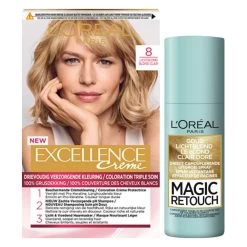 L'Oreal Lu0027Oréal Excellence Haarverf Lichtblond + Uitgroeispray Pakket