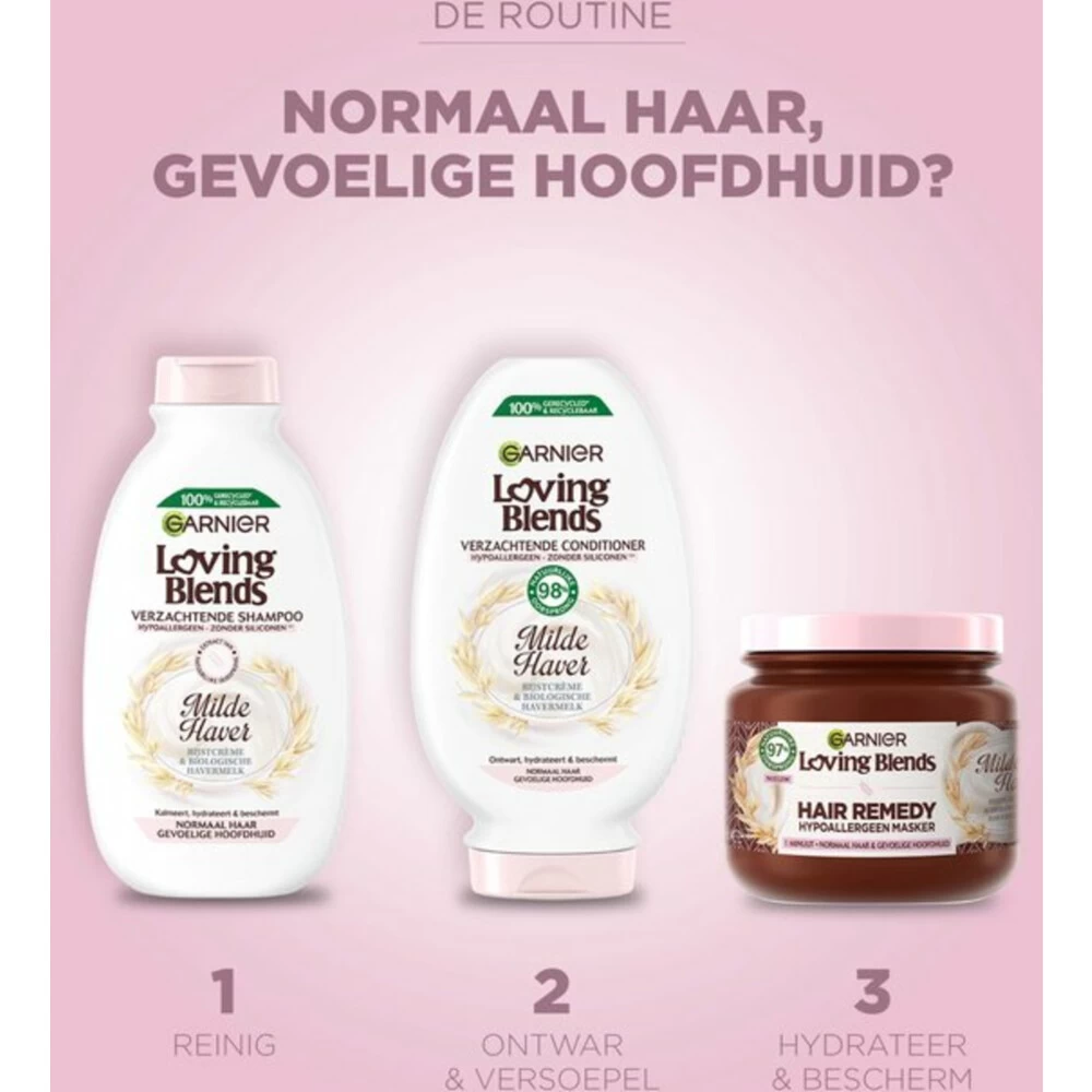 6x Garnier Loving Blends Milde Haver Shampoo - Afbeelding 3