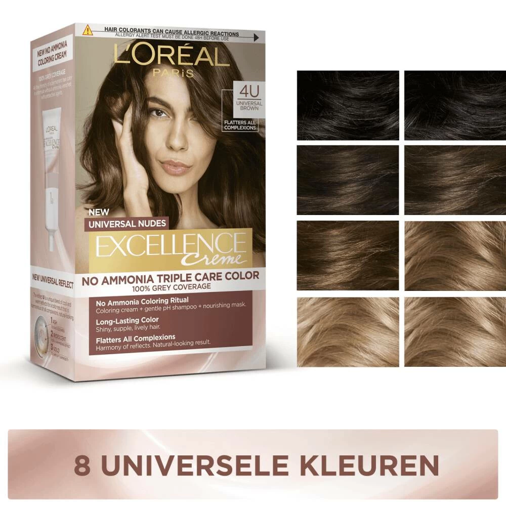 L'Oreal Lu0027Oréal Excellence Creme Universal Nudes 5U Universeel Lichtbruin - Afbeelding 6