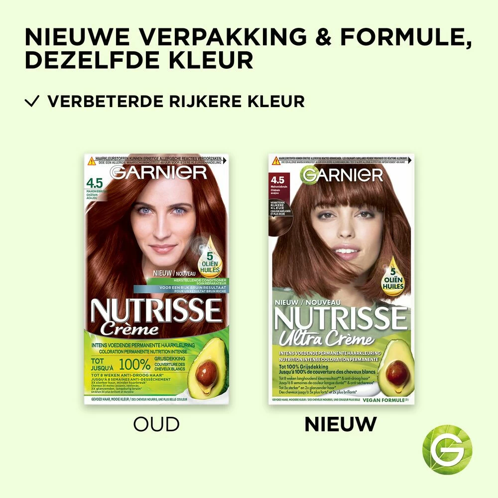 Garnier Nutrisse Crème 45 - Mahoniebruin - Afbeelding 4