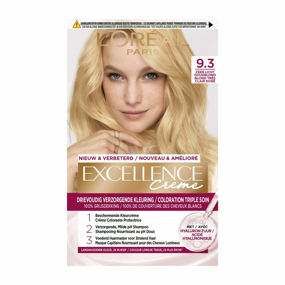 L'Oreal Lu0027Oréal Excellence Creme 9.3 Zeer Licht Goudblond