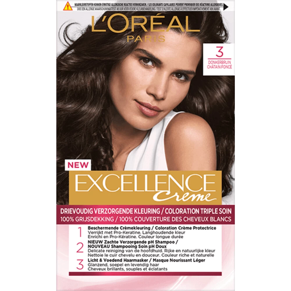 L'Oreal Lu0027Oréal Excellence Creme 3 Donkerbruin