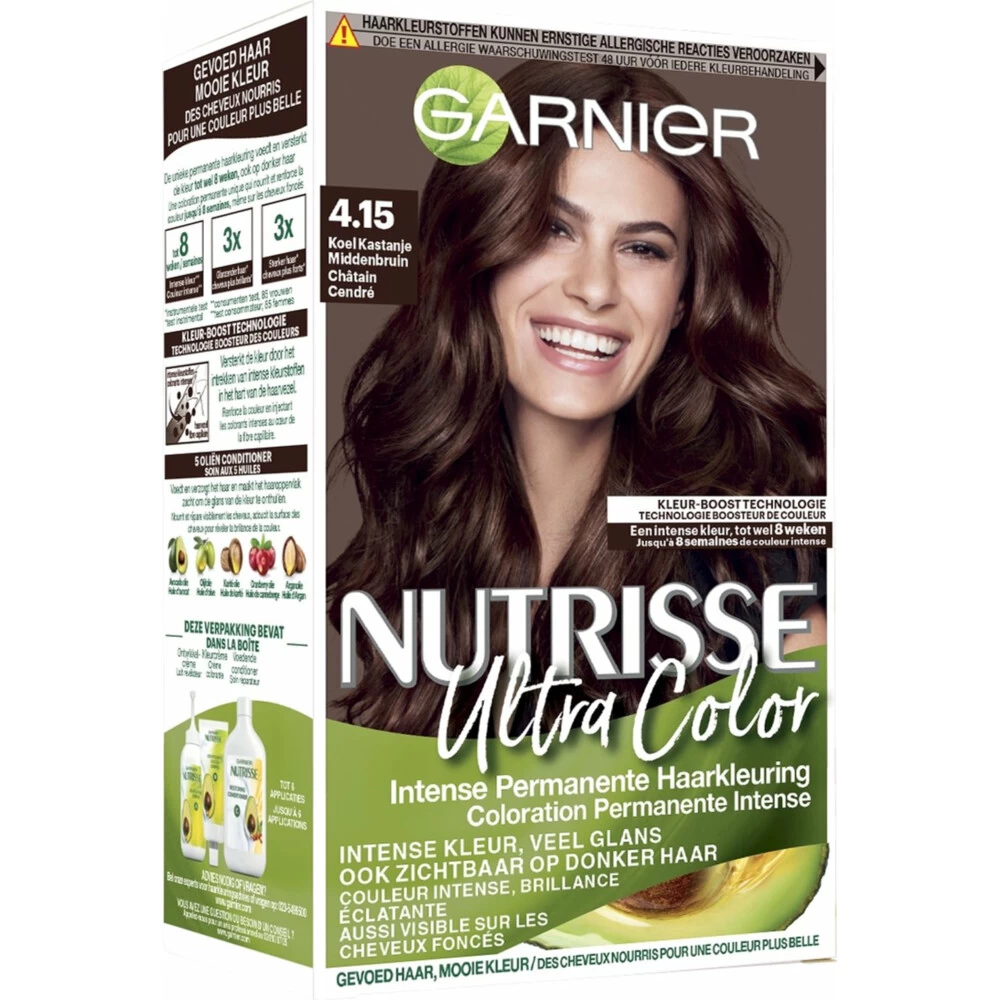 Garnier Nutrisse Ultra Color 4.15 - Koel Kastanje Bruin - Afbeelding 2