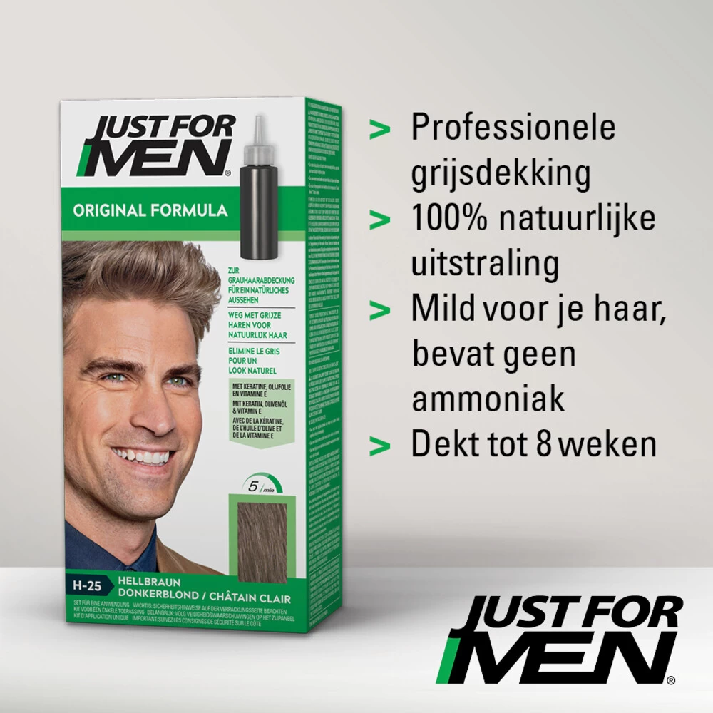 Just For Men Original Haarverf Donkerblond - Afbeelding 2