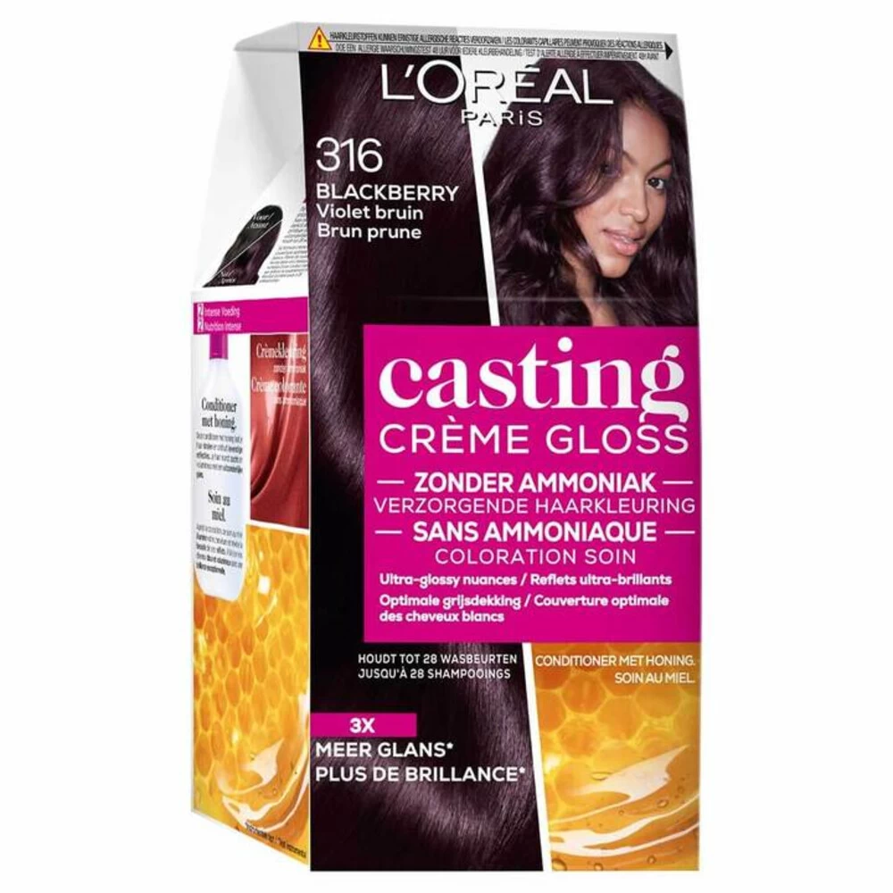 L'Oreal Lu0027Oréal Casting Crème Gloss Haarkleuring 316 Blackberry - Violet Bruin - Afbeelding 2