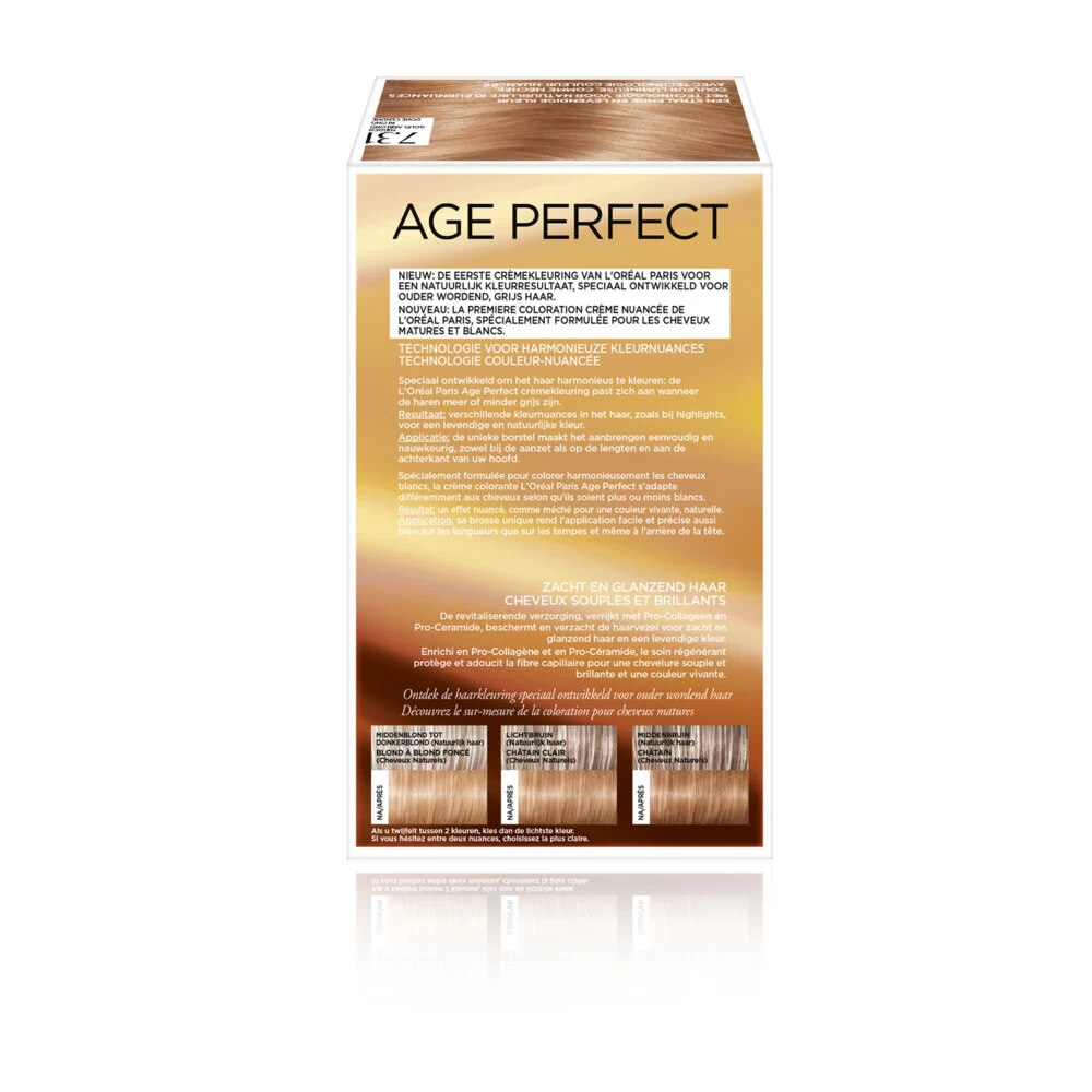 L'Oreal Lu0027Oréal Excellence Age Perfect Haarverf 7.31 Midden Goud Asblond - Afbeelding 3