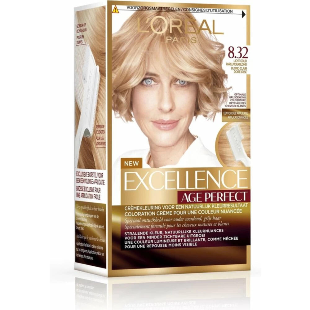 L'Oreal Lu0027Oréal Excellence Age Perfect Haarverf 8.32 Licht Goud Parelmoerblond - Afbeelding 2