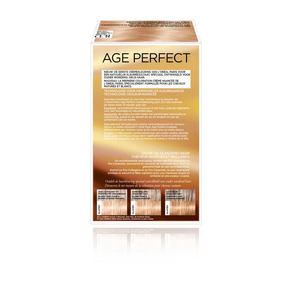 L'Oreal Lu0027Oréal Excellence Age Perfect Haarverf 8.32 Licht Goud Parelmoerblond - Afbeelding 3
