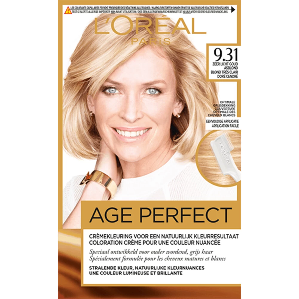L'Oreal Lu0027Oréal Excellence Age Perfect Haarverf 9.31 Zeer Licht Goud Asblond