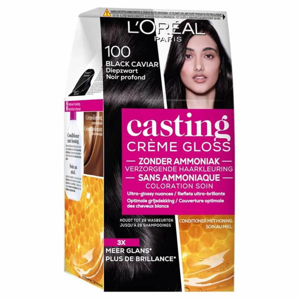L'Oreal Lu0027Oréal Casting Crème Gloss Haarkleuring 100 Black Caviar - Diepzwart - Afbeelding 2