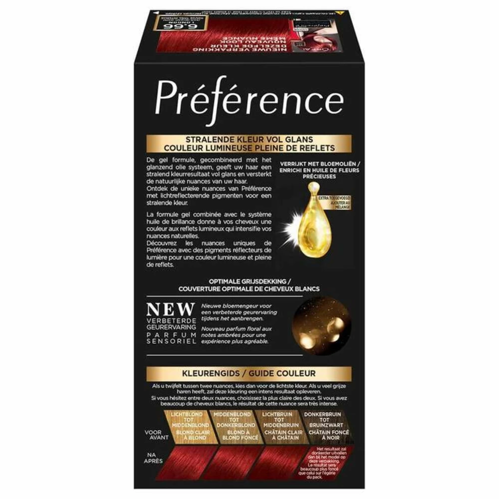 L'Oreal Lu0027Oréal Preference Haarkleuring 6.66 Pure Scarlet - Zeer Intens Rood - Afbeelding 3