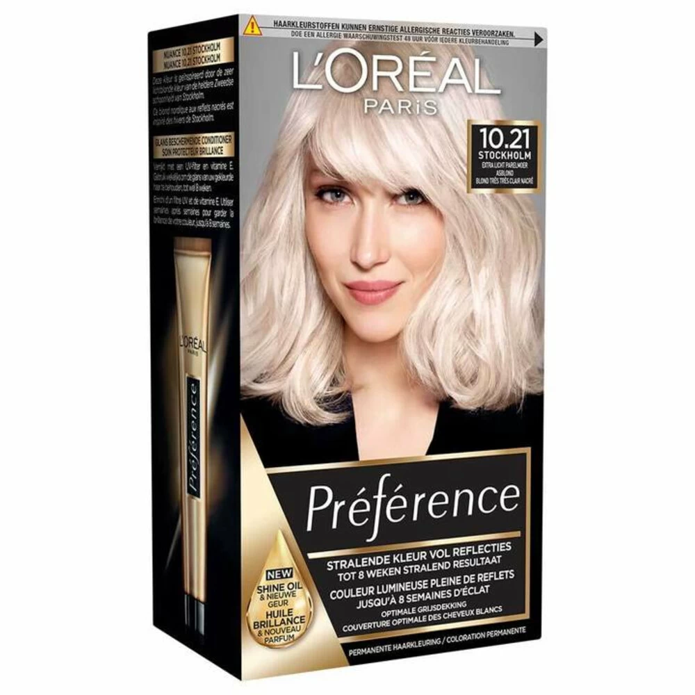 L'Oreal Lu0027Oréal Preference Haarkleuring 10.21 Stockholm - Extra Licht Parelmoer Asblond - Afbeelding 2