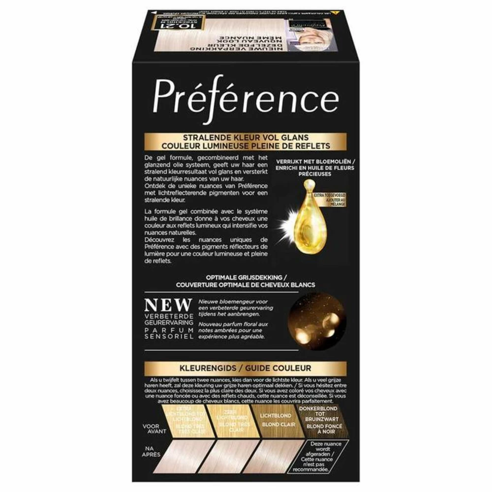 L'Oreal Lu0027Oréal Preference Haarkleuring 10.21 Stockholm - Extra Licht Parelmoer Asblond - Afbeelding 3