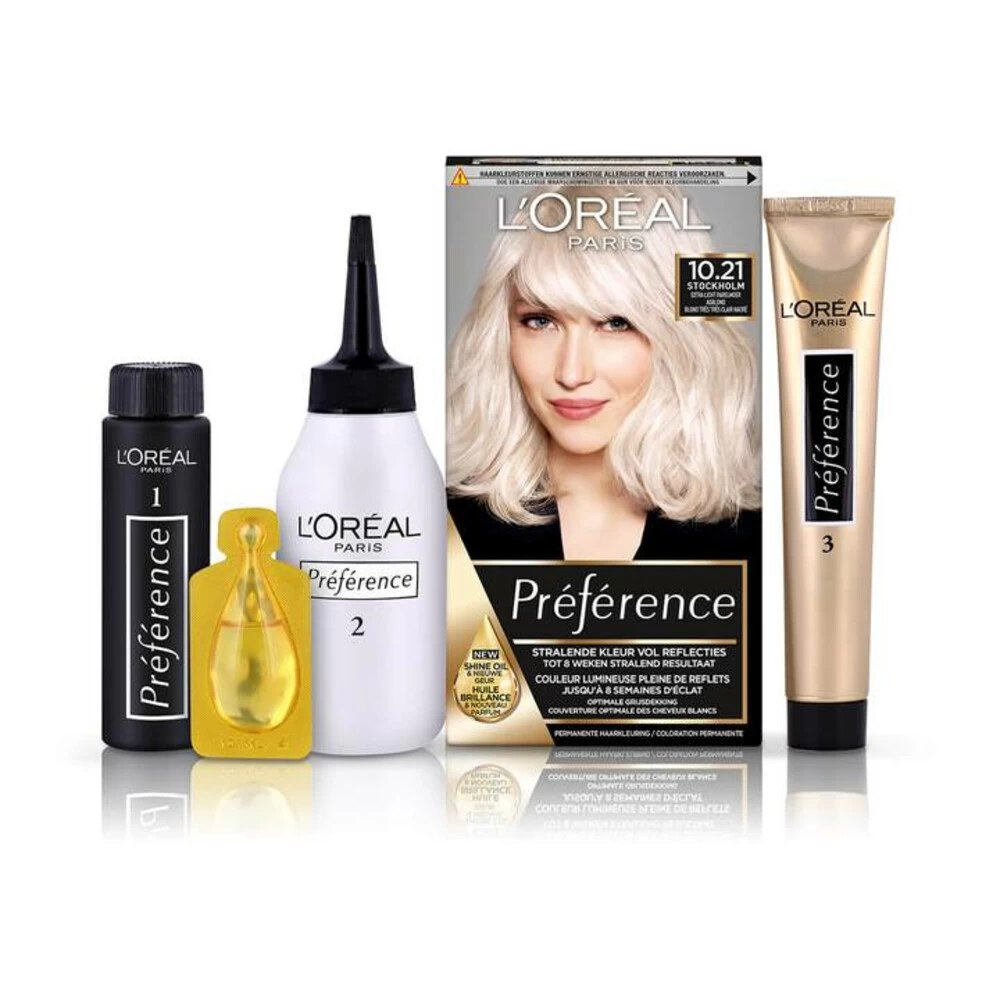 L'Oreal Lu0027Oréal Preference Haarkleuring 10.21 Stockholm - Extra Licht Parelmoer Asblond - Afbeelding 4