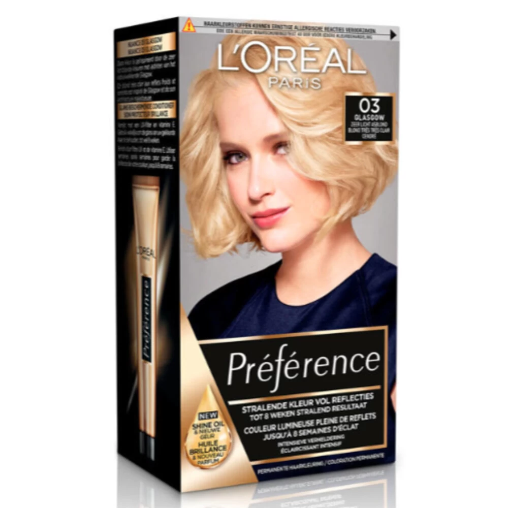 L'Oreal Lu0027Oréal Preference Haarkleuring 03 Glasgow - Asblond - Afbeelding 2