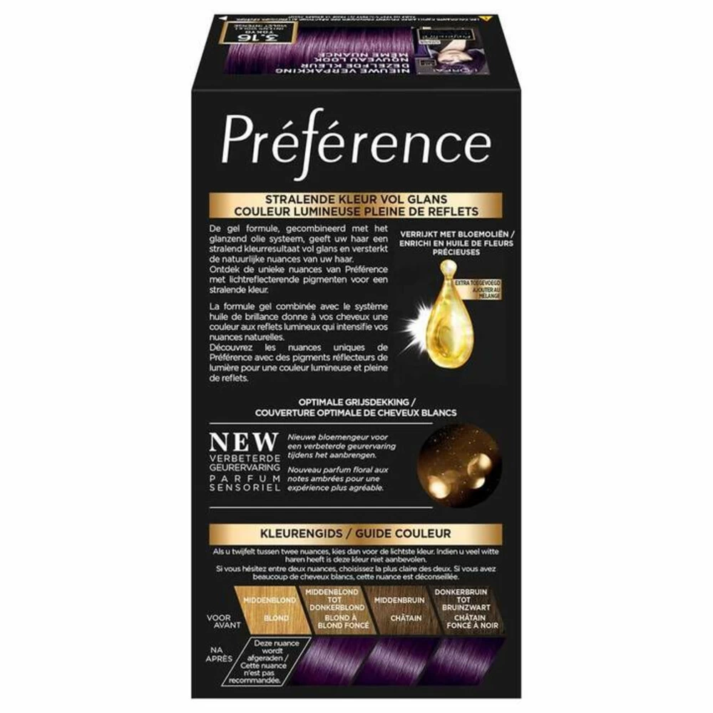 L'Oreal Lu0027Oréal Preference Haarkleuring 3.16 Infinia - Deep Purple Intens Violet - Afbeelding 3